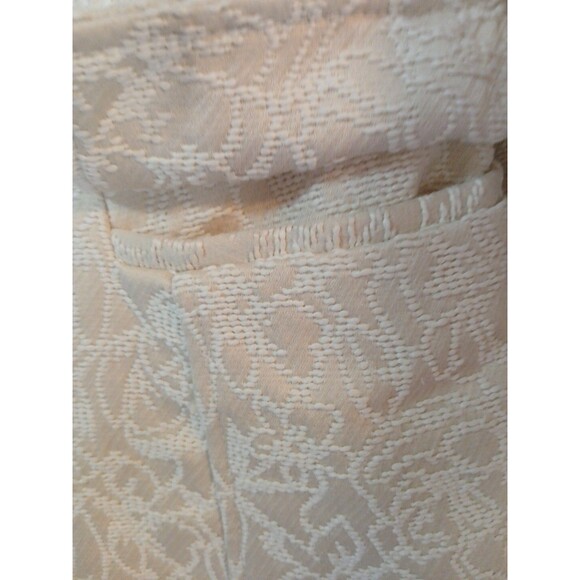 Xhilaration Womens Ivory Faux Fur Detachable Collar Floral Lined Coat Size M - Picture 8 of 16